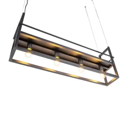 QAZQA Smarte Pendelleuchten|Pendelleuchten*Intelligente Hängelampe schwarz inkl. WiFi A60 Lichtquellen - Cage Rack