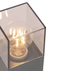 QAZQA Smarte Außenbeleuchtung|Stehlampen Außen*Intelligente industrielle Steh-Außenleuchte Anthrazit 30 cm inkl. WLAN P45 - Dänemark