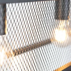 QAZQA Smarte Pendelleuchten|Pendelleuchten*Intelligente industrielle Hängelampe schwarz inkl. 4 WiFi A60 - Käfig