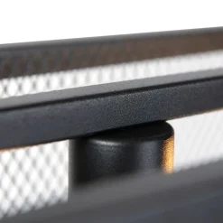 QAZQA Smarte Pendelleuchten|Pendelleuchten*Intelligente industrielle Hängelampe schwarz inkl. 4 WiFi A60 - Käfig