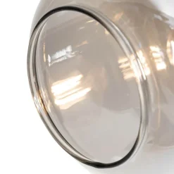 QAZQA Smarte Deckenleuchten|Smarte Spots*Intelligenter Deckenstrahler schwarz mit Rauchglas länglich inkl. 3 Wifi P45 - Zuzanna