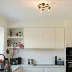 QAZQA Smarte Spots|Smarte Deckenleuchten*Intelligenter Strahler schwarz dreh- und kippbar inkl. 3 WLAN P45 - Mosh