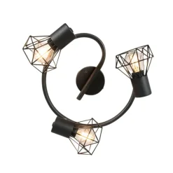 QAZQA Smarte Spots|Smarte Deckenleuchten*Intelligenter Strahler schwarz dreh- und kippbar inkl. 3 WLAN P45 - Mosh