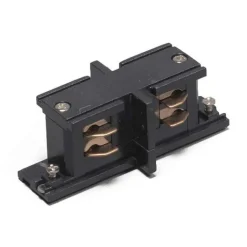 QAZQA Deckenstrahler|Aufbaustrahler*I-Verbinder für 3-Phasen-Schiene schwarz - 3-phasig