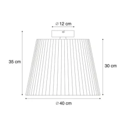 QAZQA Gartenbeleuchtung|Deckenleuchten Außen*Japandi Außen-Deckenleuchte mit schwarzem Seil IP54 - Jayla