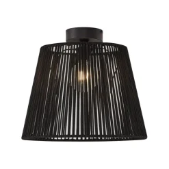 QAZQA Gartenbeleuchtung|Deckenleuchten Außen*Japandi Außen-Deckenleuchte mit schwarzem Seil IP54 - Jayla