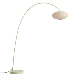 QAZQA Esszimmerlampen|Wohnzimmerlampen*Japandi Bogen Stehlampe Beige mit Schirm - Bida
