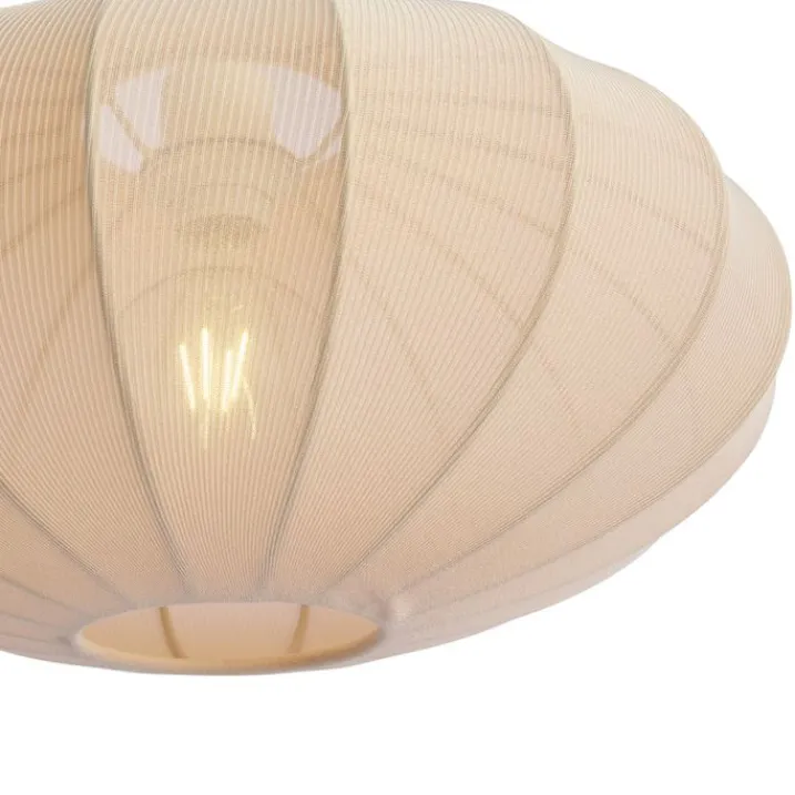 QAZQA Esszimmerlampen|Wohnzimmerlampen*Japandi Bogen Stehlampe Beige mit Schirm - Bida