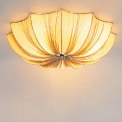 Kinder QAZQA Kinderzimmerlampen|Deckenleuchten*Japandi Deckenleuchte Beige 52cm 3-flammig - Plu