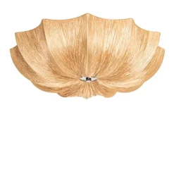 Kinder QAZQA Kinderzimmerlampen|Deckenleuchten*Japandi Deckenleuchte Beige 52cm 3-flammig - Plu