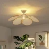 QAZQA Schlafzimmerlampen|Küchenlampen*Japandi Deckenleuchte Creme mit Leinenschirm - Aisha