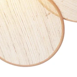 QAZQA Schlafzimmerlampen|Küchenlampen*Japandi Deckenleuchte Creme mit Leinenschirm - Aisha