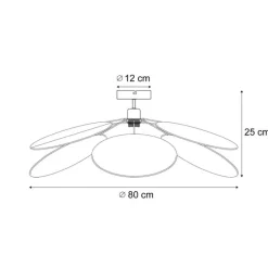 QAZQA Schlafzimmerlampen|Küchenlampen*Japandi Deckenleuchte Creme mit Leinenschirm - Aisha