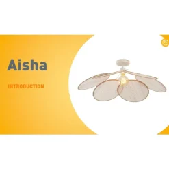 QAZQA Schlafzimmerlampen|Küchenlampen*Japandi Deckenleuchte Creme mit Leinenschirm - Aisha