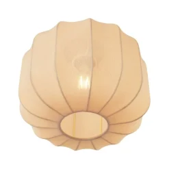 QAZQA Deckenleuchten*Japandi Deckenleuchte Gold mit beigem Schirm - Pluni