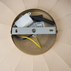 QAZQA Deckenleuchten*Japandi Deckenleuchte Gold mit beigem Schirm - Pluni