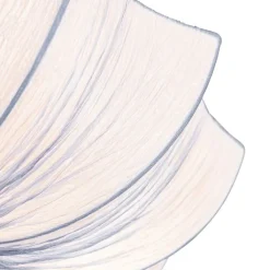 Kinder QAZQA Kinderzimmerlampen|Deckenleuchten*Japandi Deckenleuchte Grau Seide 52cm 3-flammig - Plu