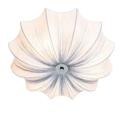 Kinder QAZQA Kinderzimmerlampen|Deckenleuchten*Japandi Deckenleuchte Grau Seide 52cm 3-flammig - Plu