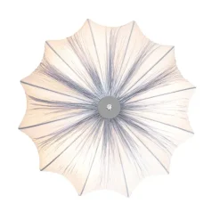 Kinder QAZQA Kinderzimmerlampen|Deckenleuchten*Japandi Deckenleuchte Grau Seide 52cm 3-flammig - Plu