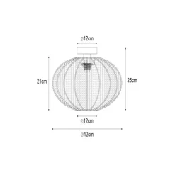 QAZQA Deckenleuchten|Wohnzimmerlampen*Japandi Deckenleuchte Grün mit Stoffschirm - Bida