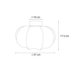 QAZQA Deckenleuchten|Wohnzimmerlampen*Japandi Deckenleuchte Weiß 27cm - Plu Asyesha