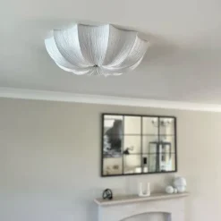 Kinder QAZQA Kinderzimmerlampen|Deckenleuchten*Japandi Deckenleuchte Weiß Seide 52cm 3-flammig - Plu