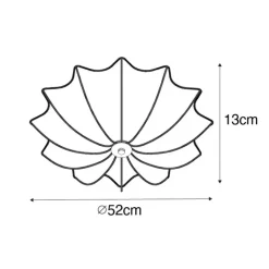 Kinder QAZQA Kinderzimmerlampen|Deckenleuchten*Japandi Deckenleuchte Weiß Seide 52cm 3-flammig - Plu