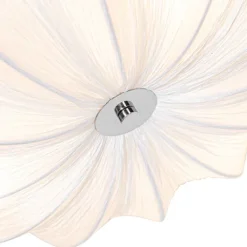 Kinder QAZQA Kinderzimmerlampen|Deckenleuchten*Japandi Deckenleuchte Weiß Seide 52cm 3-flammig - Plu