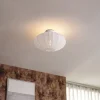 QAZQA Schlafzimmerlampen|Küchenlampen*Japandi Deckenleuchte weiß mit Stoffschirm - Bida