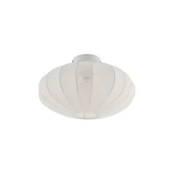 QAZQA Schlafzimmerlampen|Küchenlampen*Japandi Deckenleuchte weiß mit Stoffschirm - Bida