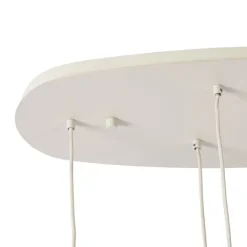 QAZQA Pendelleuchten|Esszimmerlampen*Japandi Hängelampe Beige mit Stoffschirmen 6-flammig - Yente