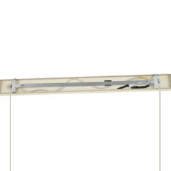 QAZQA Schlafzimmerlampen|Küchenlampen*Japandi Hängelampe Beige mit Stoffschirm 2-flammig - Bida