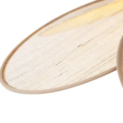 QAZQA Schlafzimmerlampen|Küchenlampen*Japandi Hängelampe Creme mit Leinenschirm - Aisha