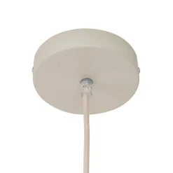 QAZQA Schlafzimmerlampen|Küchenlampen*Japandi Hängelampe Creme mit Leinenschirm - Aisha