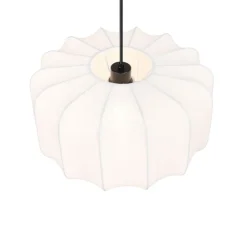 Trio Leuchten Pendelleuchten|Wohnzimmerlampen*Japandi Hängelampe Schwarz mit Weiß 40cm - Madleine