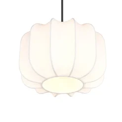 Trio Leuchten Pendelleuchten|Wohnzimmerlampen*Japandi Hängelampe Schwarz mit Weiß 25cm - Madleine