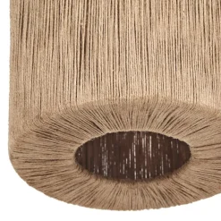 Trio Leuchten Schlafzimmerlampen|Küchenlampen*Japandi Hängelampe schwarz mit braunem Seil 4-flammig - Smilla