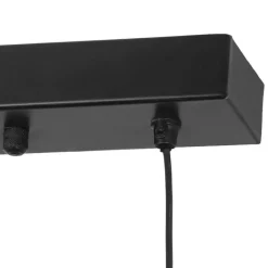 Trio Leuchten Schlafzimmerlampen|Küchenlampen*Japandi Hängelampe schwarz mit braunem Seil 4-flammig - Smilla