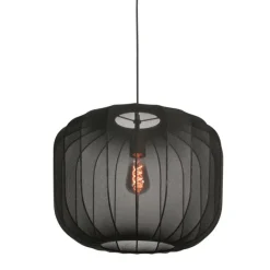 Anne Light & Home Pendelleuchten|Wohnzimmerlampen*Japandi Pendelleuchte Schwarz mit Stoffschirm 45cm - Sable