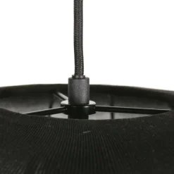 Anne Light & Home Pendelleuchten|Wohnzimmerlampen*Japandi Pendelleuchte Schwarz mit Stoffschirm 45cm - Sable