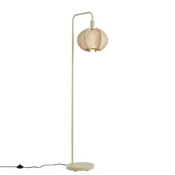 QAZQA Stehlampen|Wohnzimmerlampen*Japandi Stehleuchte Beige mit Schirm - Gertie