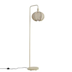 QAZQA Stehlampen|Wohnzimmerlampen*Japandi Stehleuchte Beige mit Schirm - Gertie