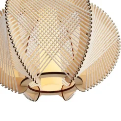 QAZQA Stehlampen|Wohnzimmerlampen*Japandi Stehleuchte Beige mit Schirm - Gertie