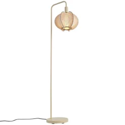 QAZQA Stehlampen|Wohnzimmerlampen*Japandi Stehleuchte Beige mit Schirm - Gertie