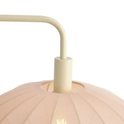 QAZQA Schlafzimmerlampen|Esszimmerlampen*Japandi Stehleuchte Beige mit Stoffschirm Creme - Bida