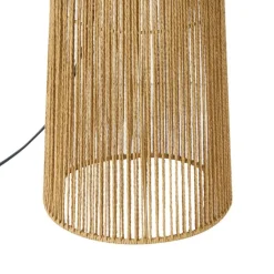 QAZQA Wohnzimmerlampen|Stehlampen*Japandi Stehleuchte Natur mit Schirm - Dart