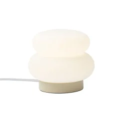 QAZQA Schlafzimmerlampen|Wohnzimmerlampen*Japandi Tischleuchte Beige mit Opalglas 15cm - Miele