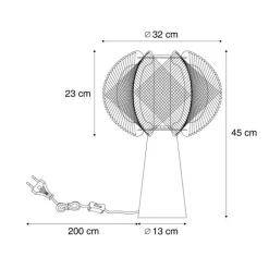 QAZQA Tischlampen|Wohnzimmerlampen*Japandi Tischleuchte Beige 45cm - Gertie