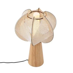 QAZQA Tischlampen|Wohnzimmerlampen*Japandi Tischleuchte Beige 45cm - Gertie