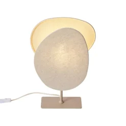 QAZQA Tischlampen*Japandi Tischleuchte Beige - Organica